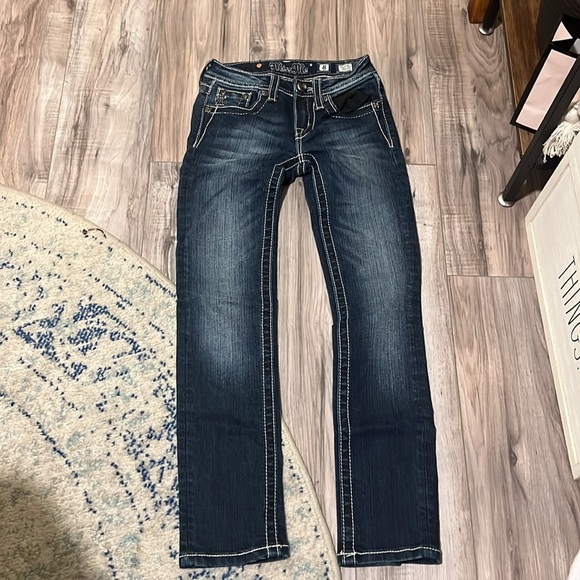 Kids Miss Me Skinny Blingy Jeans - Size 8 - Picture 4 of 5